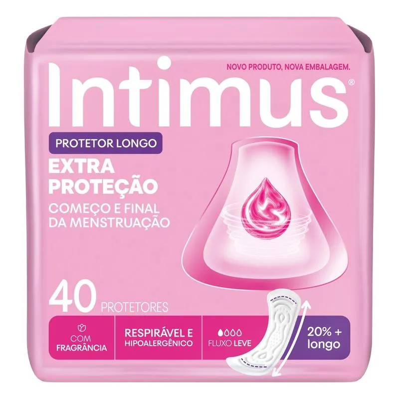 Absorvente Intimus Extra Proteção Longo Sem Abas 40 Unidades