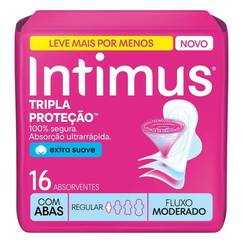 Absorvente Intimus Toda Protegida Dia Suave Com abas - 16 un