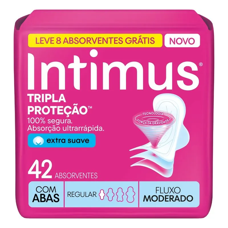 Absorvente Intimus Toda Protegida Dia Suave Com abas - 42 un