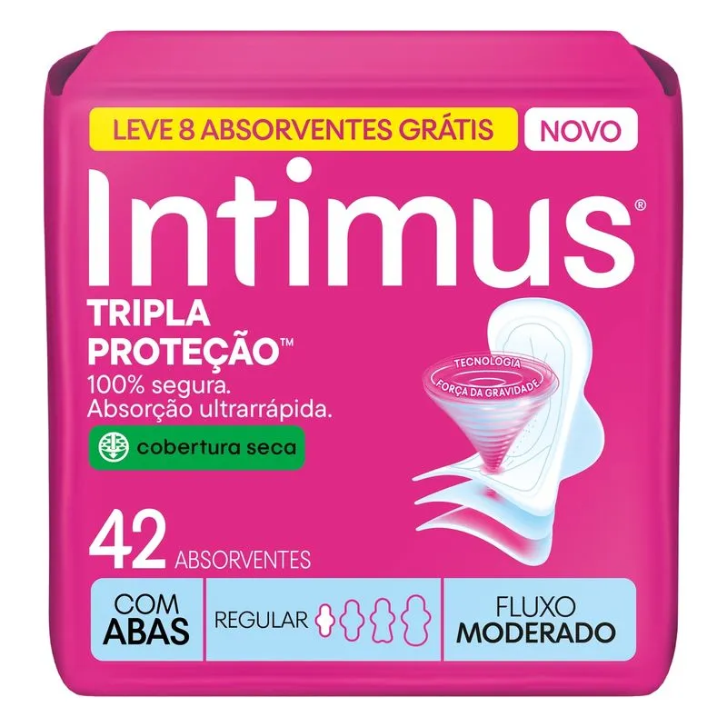 Absorvente Intimus Toda Protegida Dia Seca Com abas - 42 un