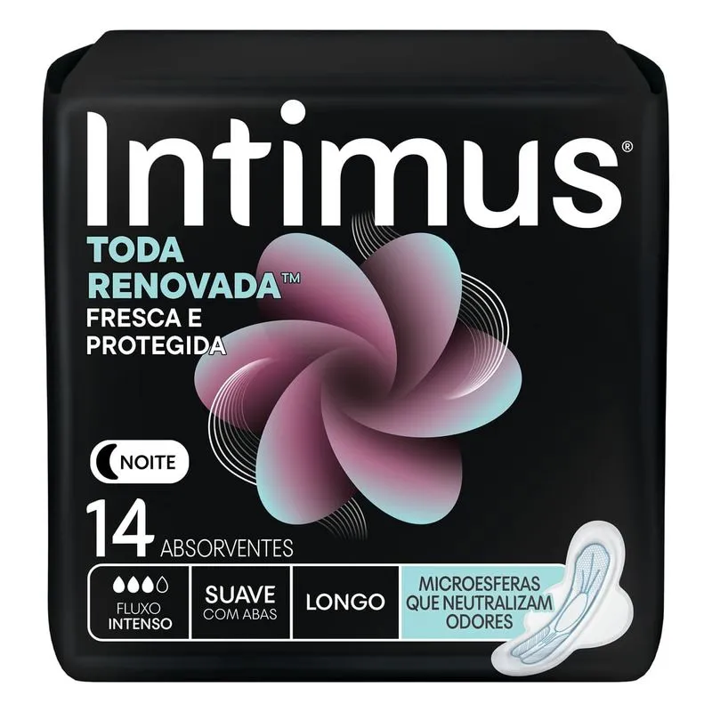 Absorvente Intimus Toda Renovada Noite Suave - 14 un