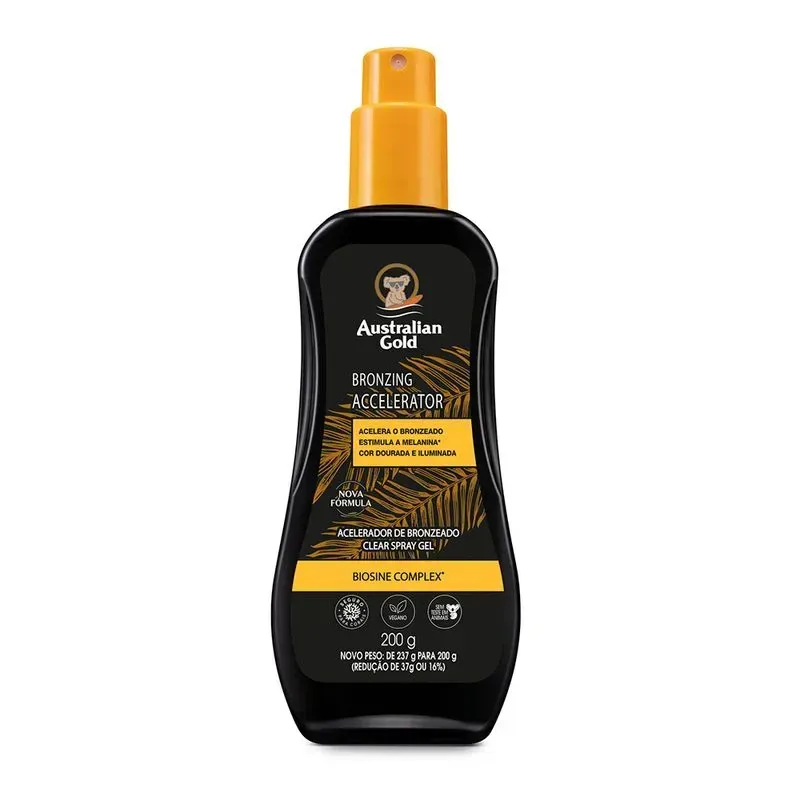 Acelerador De Bronzeado Australian Gold Clear Spray Gel 200g