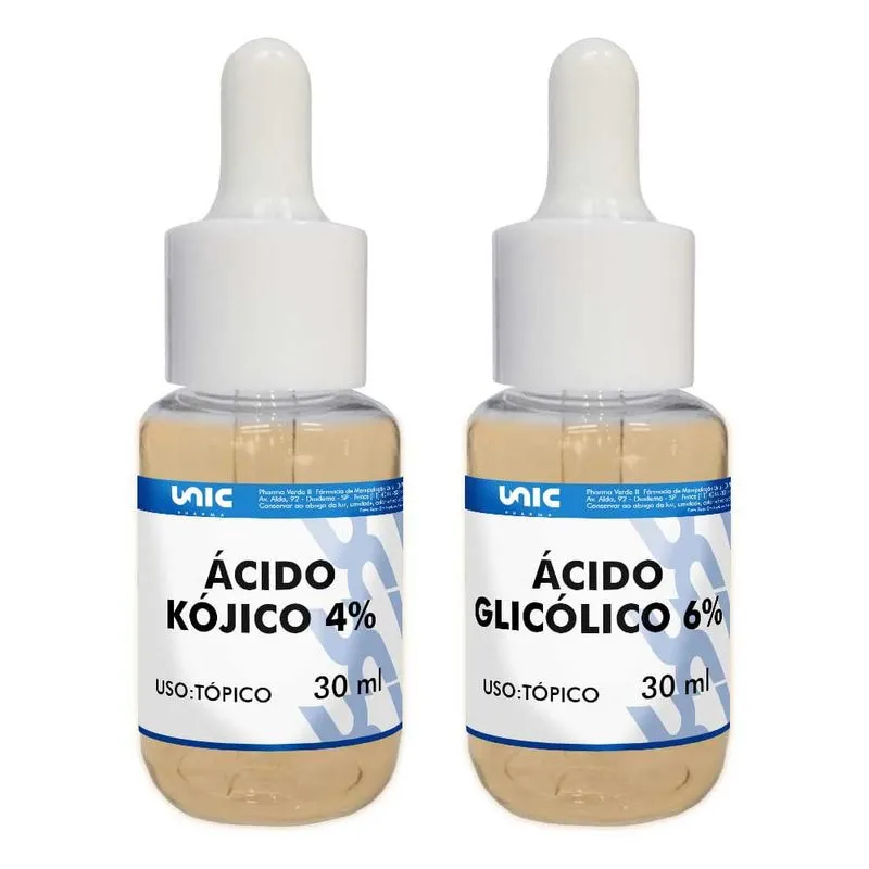 Ácido Kójico 4% mais Ácido Glicólico 6% - 30ml cada