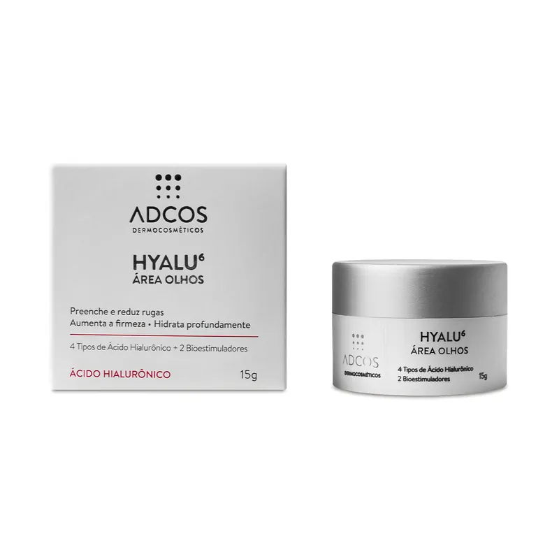 Creme para o Contorno dos Olhos Adcos Hyalu6 com Ácido Hialurônico 15g