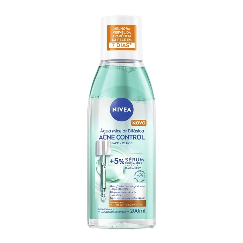 Água Micelar Bifásica Nivea Acne Control 200ml