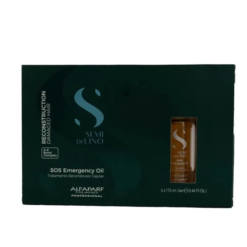 Alfaparf Semi Di Lino SOS Emergency Oil Kit 6 Ampolas de 13ml