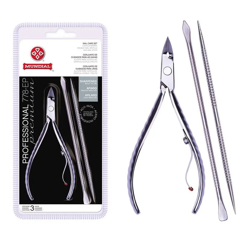 Alicate Mundial Profissional Afiado + Espatula Inox 778