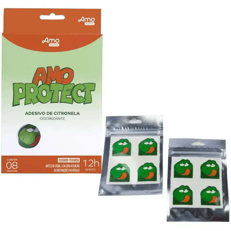 Adesivo Repelente Amo Protect de Citronela 8 unidades