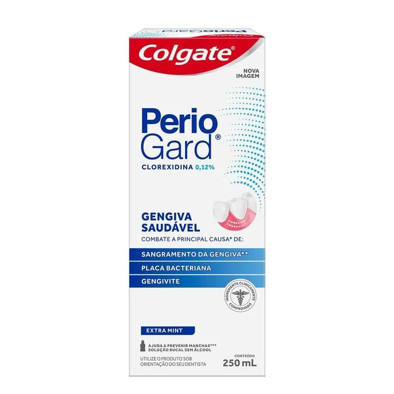 Enxaguante Bucal Colgate PerioGard Extra Mint Sem Álcool 250ml