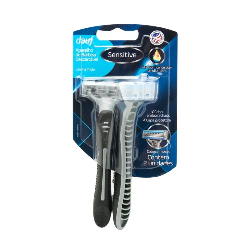 Apareho Dauf Para Barbear Descartavel Pele Sensivel 2 Unidades
