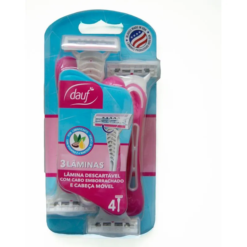 Aparelho Barbear Dauf Rosa Leve 4 Pague 3