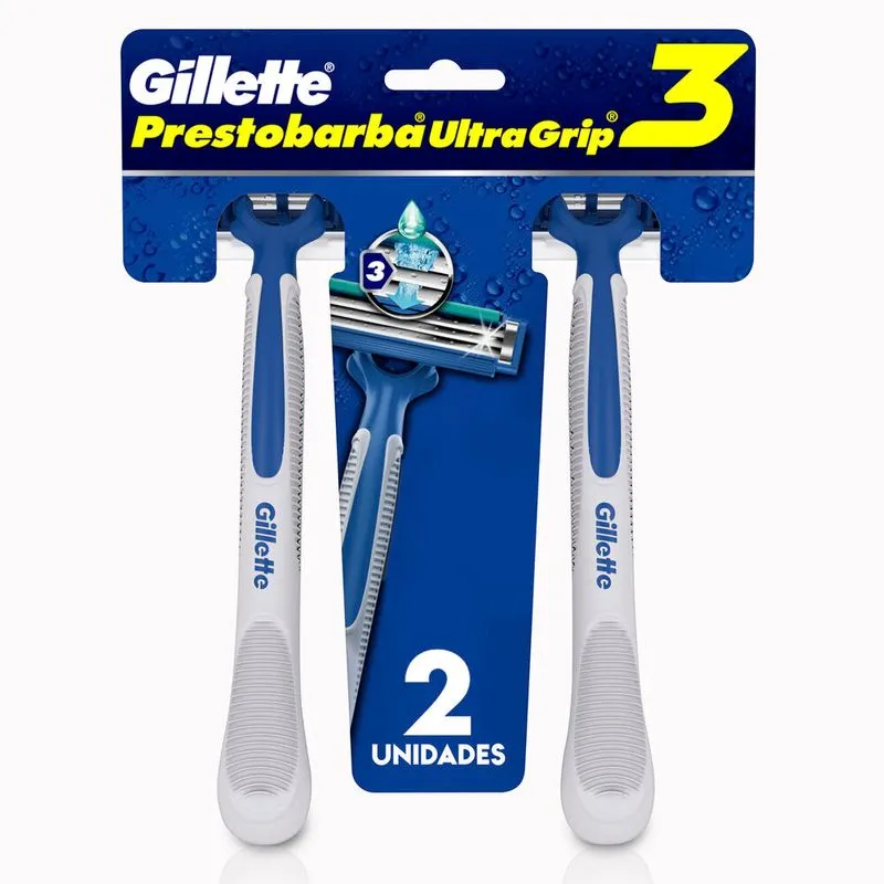 Aparelho de Barbear Descartável Gillette Prestobarba Ultragrip 3 2 Unidades