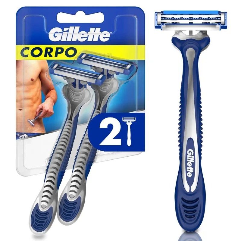 Aparelho de Depilação Corporal Descartável Gillette Corpo Aloe Vera 2 Unidades