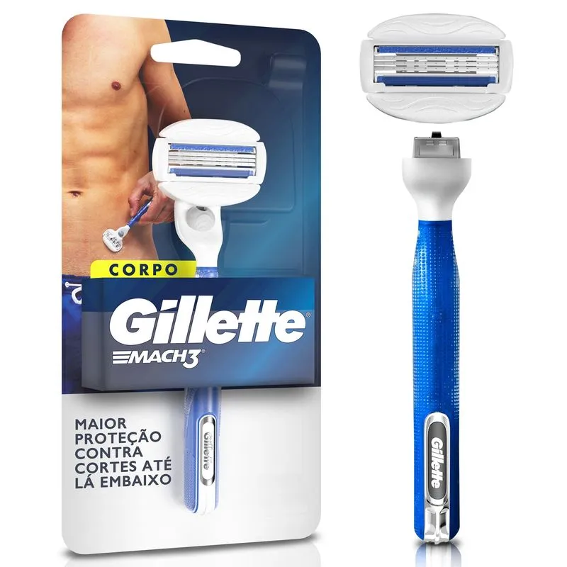 Aparelho de Depilação Corporal Descartável Gillette Mach3 1 Unidade