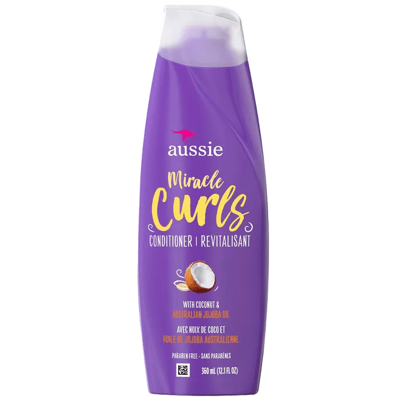 Aussie Miracle Curls Coconut & Australian Jojoba Oil - Condicionador Revitalisante 360ml