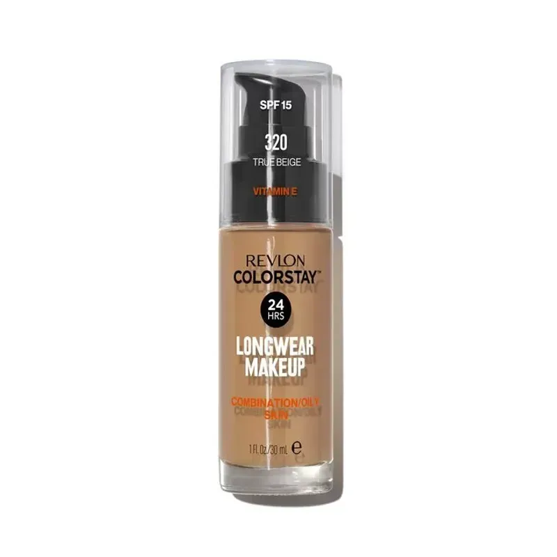 Base Líquida Colorstay 24 Horas Pele Mista à Oleosa FPS15 True Beige 320 Revlon 30ml