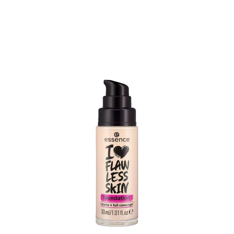 Base Líquida Matte - Essence I Love Flawless Skin FPS 20 10 Light Porcelain - 30ml
