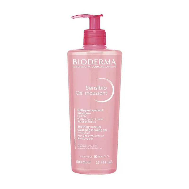 Bioderma Sensibio Gel Moussant Gel de Limpeza Micelar Calmante e Hidratante 500ml