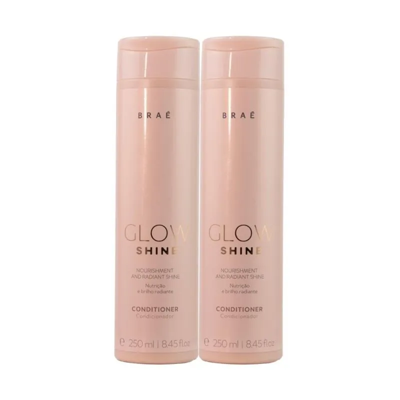 Braé Glow Shine Nutrição e Brilho Kit 2 Condicionador 250ml