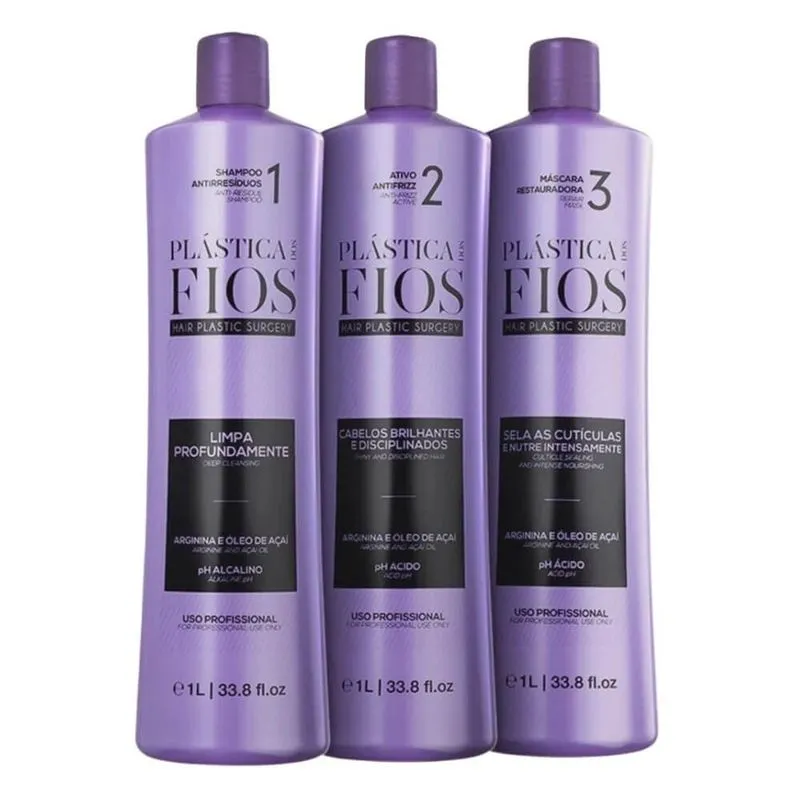 Cadiveu Plástica dos Fios - Selagem Térmica Escova Inteligente - 3x1L