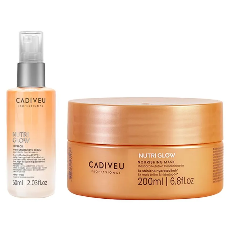 Cadiveu Professional - Kit Nutri Glow - Máscara + Óleo Capilar - 200ml + 60ml