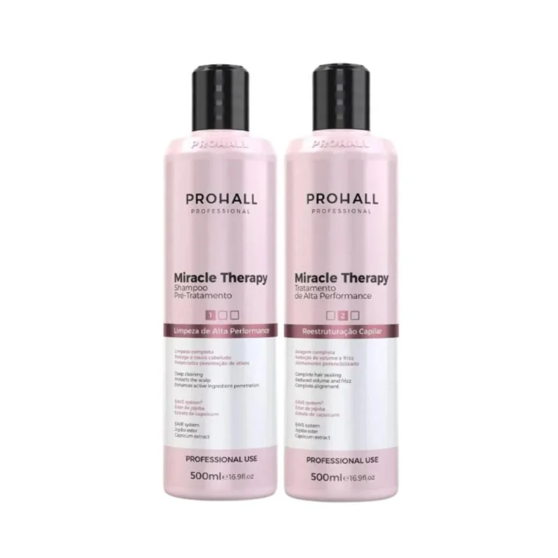 Prohall Miracle Therapy Kit Shampoo e Condicionante - 500ml