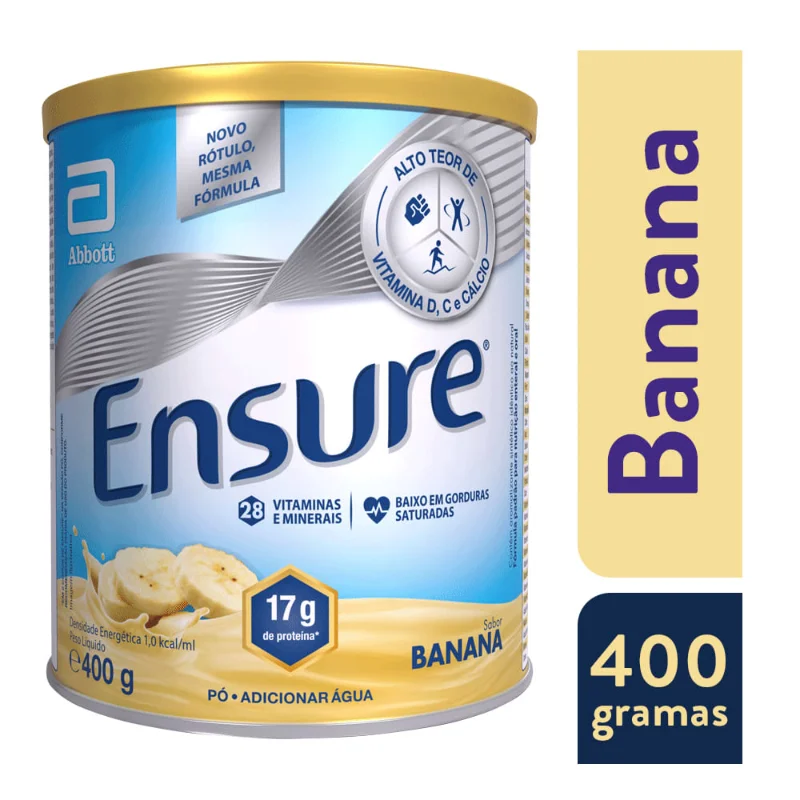Suplemento Adulto Ensure Em Pó Sabor Banana 400g