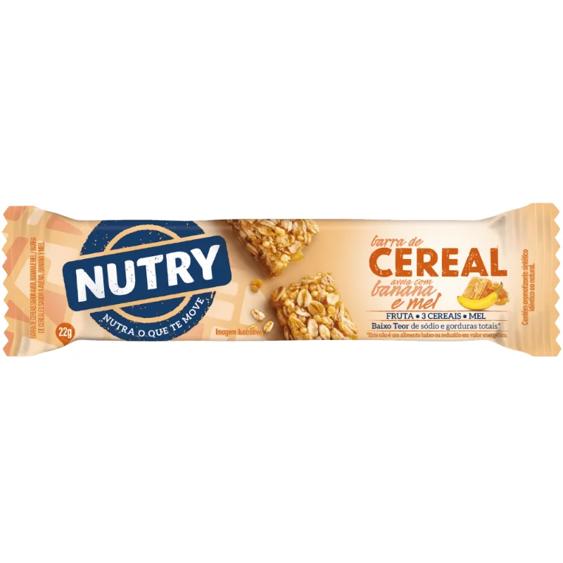 Barra de Cereais Nutry Aveia com Banana e Mel 22g