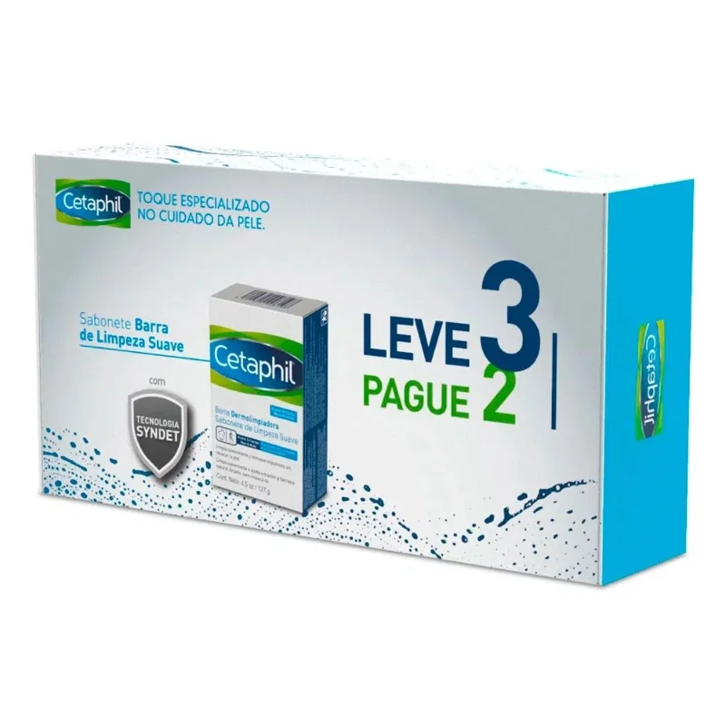 Cetaphil Sabonete Barra De Limpeza Suave 127g Leve 3 Pague 2