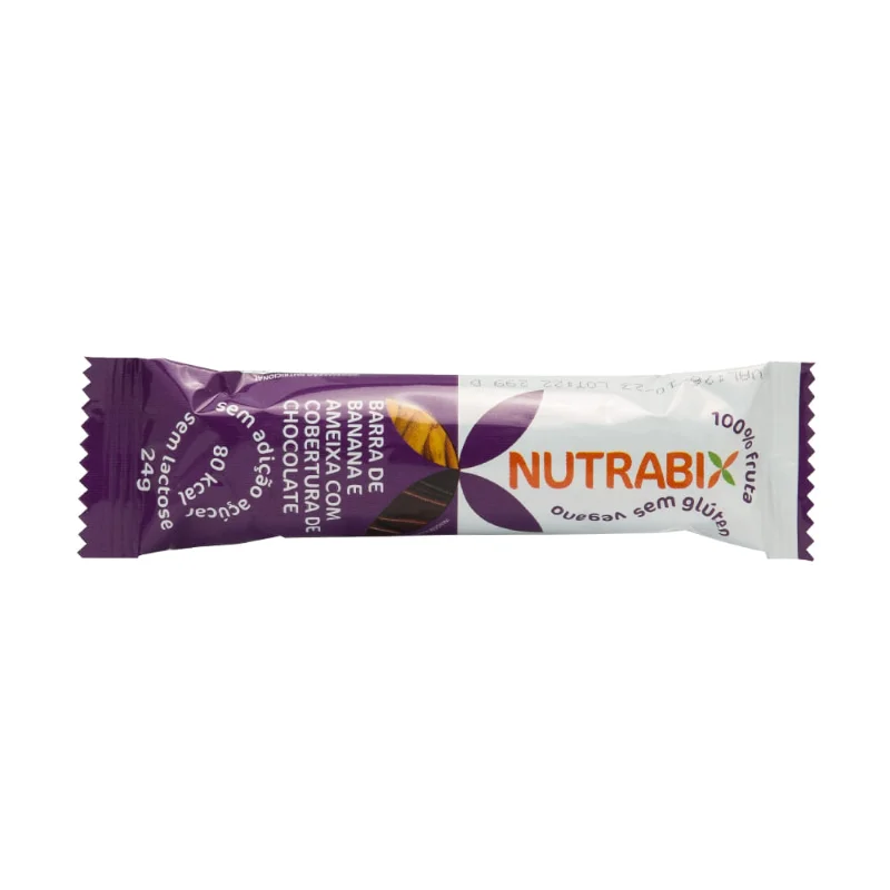 Nutrabix barra banana Com Ameixa e cobertura de Chocolate 24g