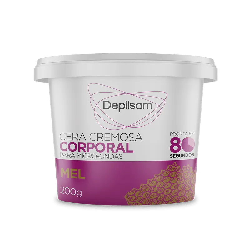 Cera Cremosa Corporal Depilsam de Micro-Ondas Mel 200G