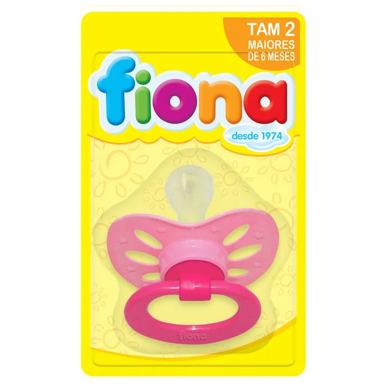 Chupeta Fiona Extra Air Ortodôntica +6 meses Silicone Rosa Tamanho 2 1 Unidades