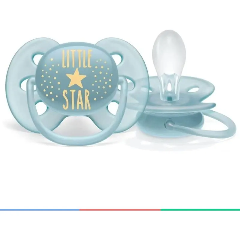Chupeta Philips Avent Ultra Soft de 6 a 18 meses FlexiFit Silicone Azul 1 Unidade