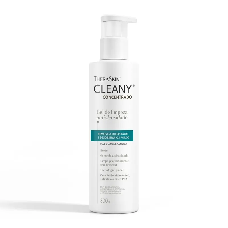 Gel de Limpeza Facial Theraskin Cleany Concentrado Antioleosidade 300ml