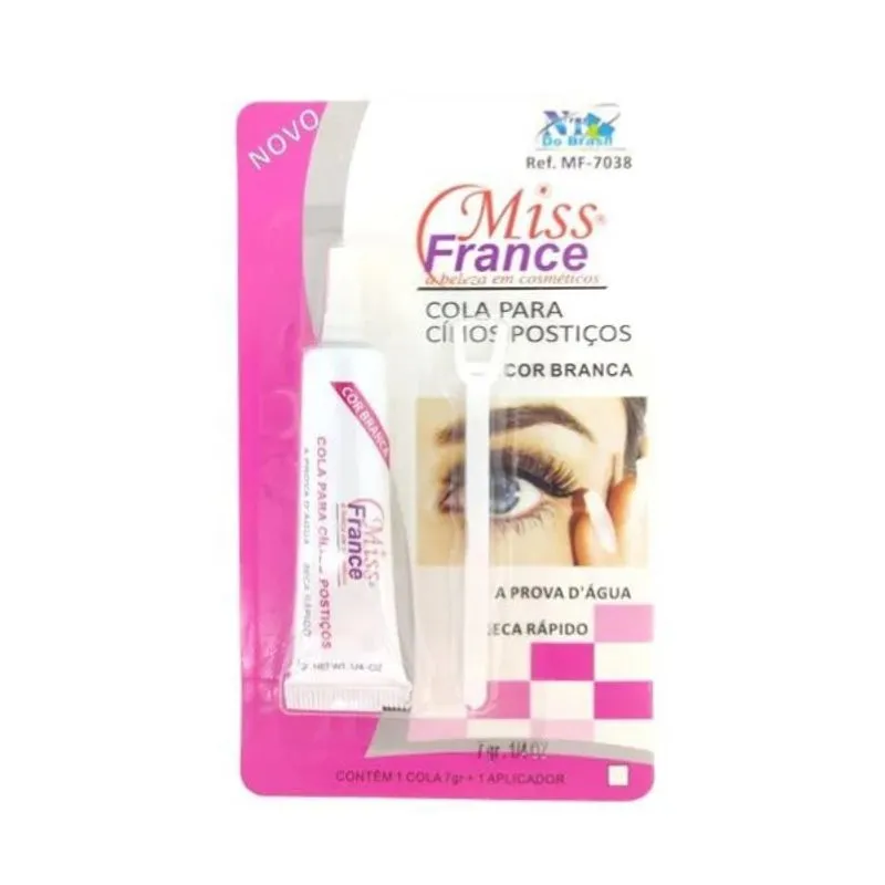 Cola para Cílios Miss France Branca 7G Mf-7038