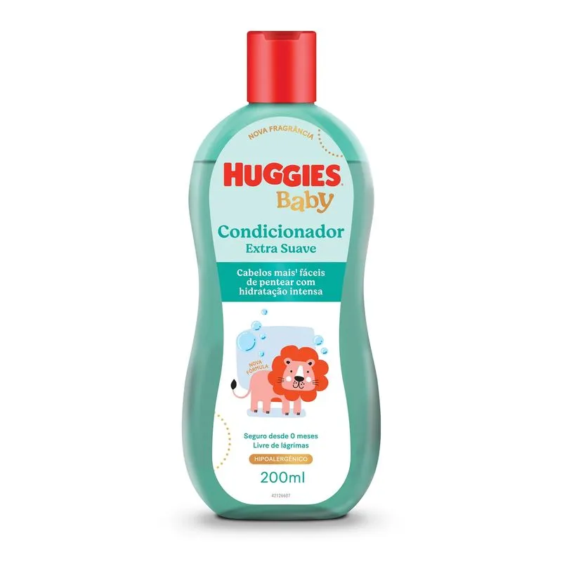 Condicionador Huggies Extra Suave para Bebê Hipoalergênico 200ml