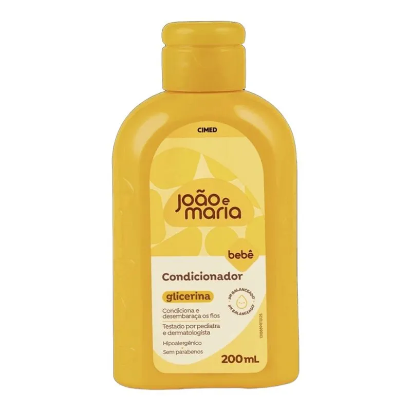 Condicionador Infantil João E Maria Bebê Glicerina 200ml