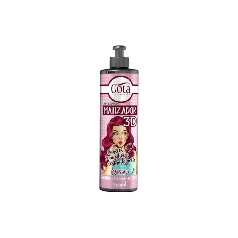 Condicionador Matizador 3D Marsala 120ml - Gota Dourada