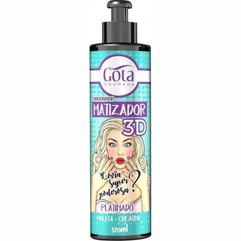 Condicionador Matizador 3D Platinado 120ml - Gota Dourada