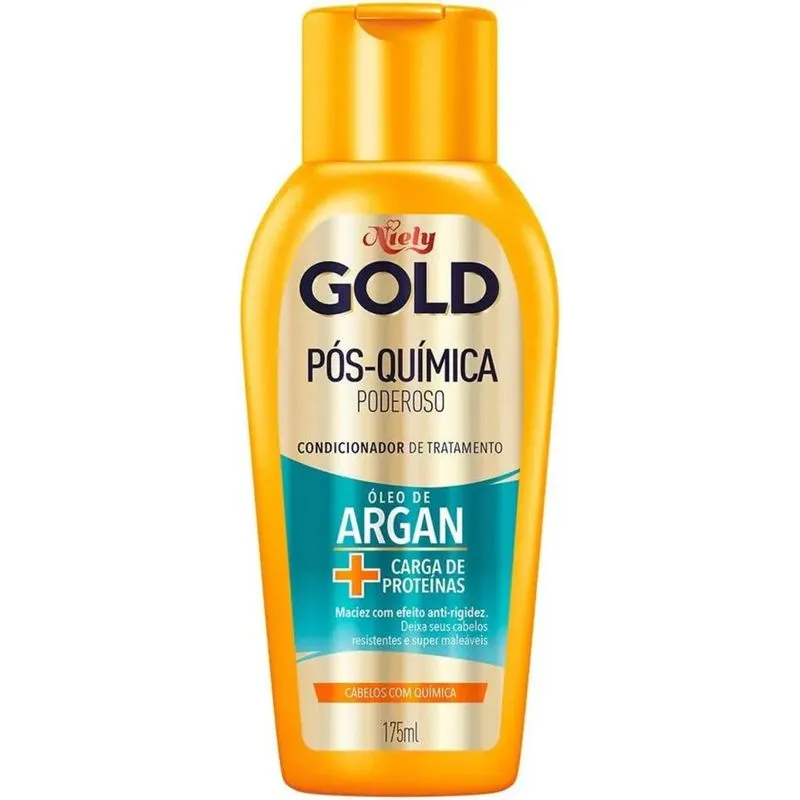 Condicionador Niely Gold Pós-Química Poderoso Óleo de Argan + Proteínas - 175ml