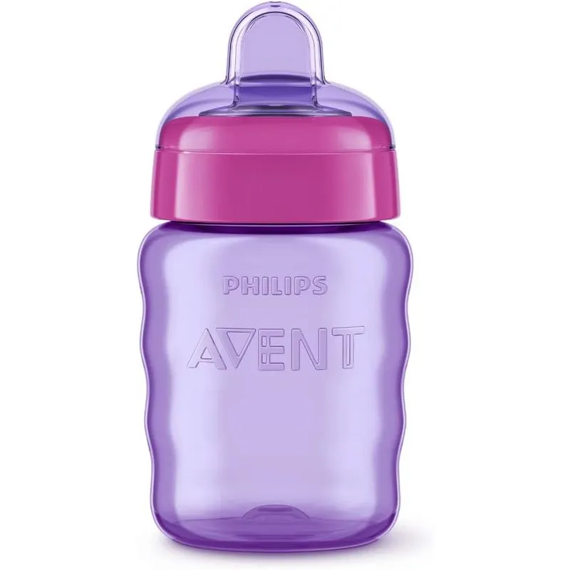Copo de Transição Philips Avent Easy Sip +9 meses Antivazamento Rosa 260ml 1 Unidade