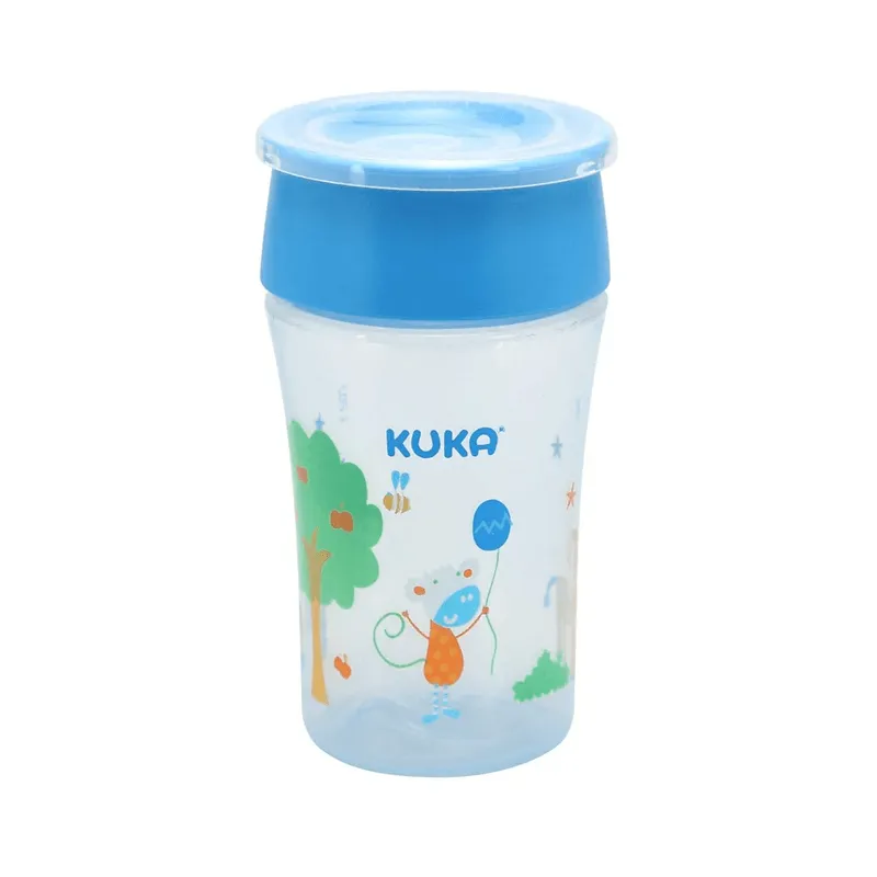 Copo de Transição Kuka 360 Antivazamento Azul 200ml