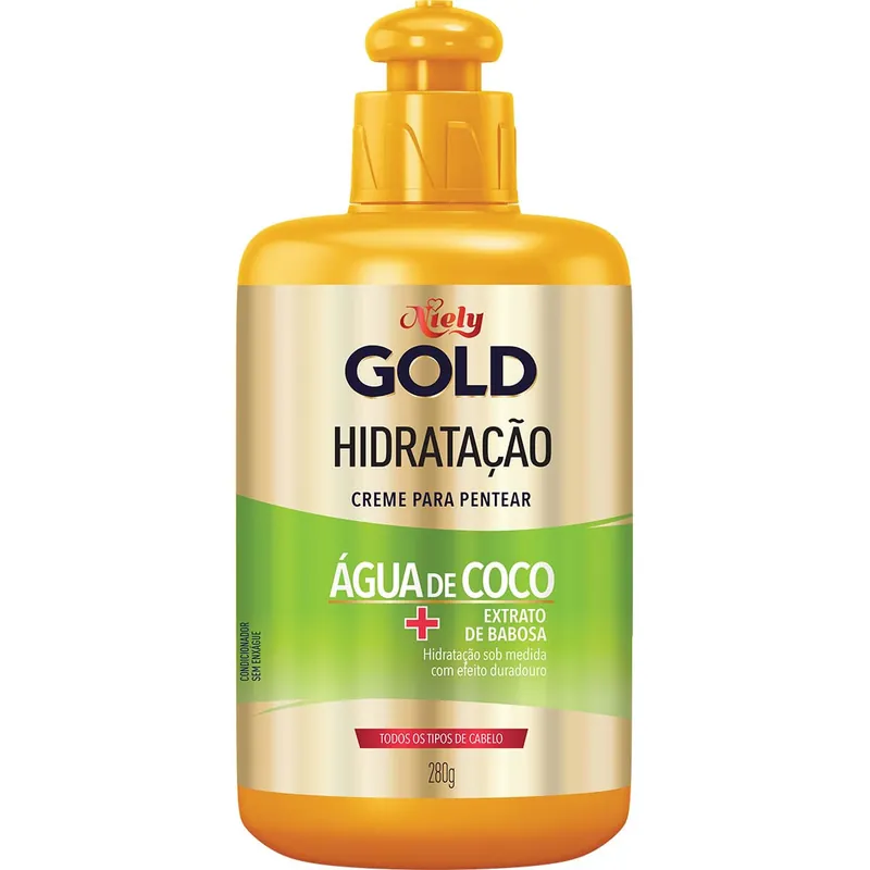 Creme de Pentear Niely Gold Hidratação Água de Coco + Babosa 280g