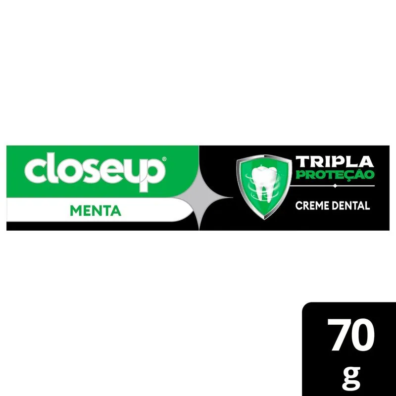 Creme Dental Closeup Tripla Proteção Sabor Menta 70g