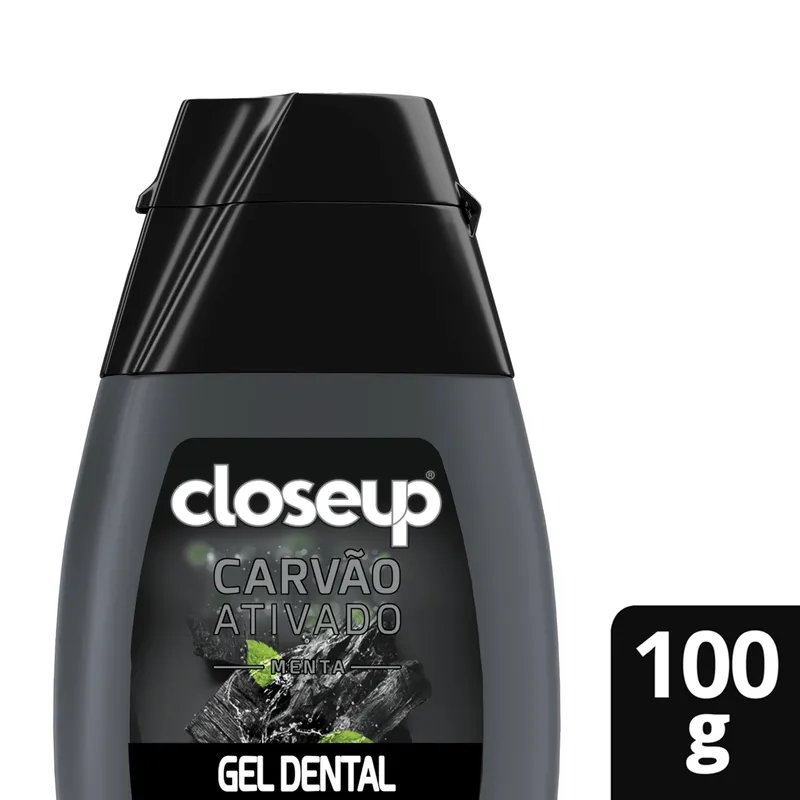 Creme Dental Closeup Com Flúor Carvão Ativado Menta 100g