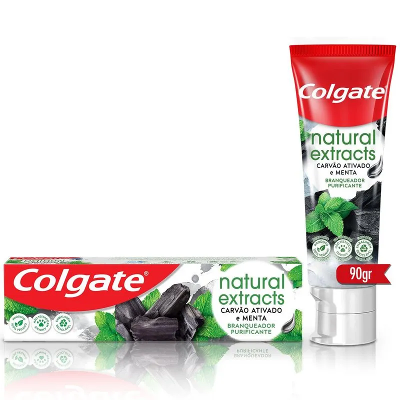 Creme Dental Colgate Natural Extracts Carvão Ativado Sabor Menta 90g
