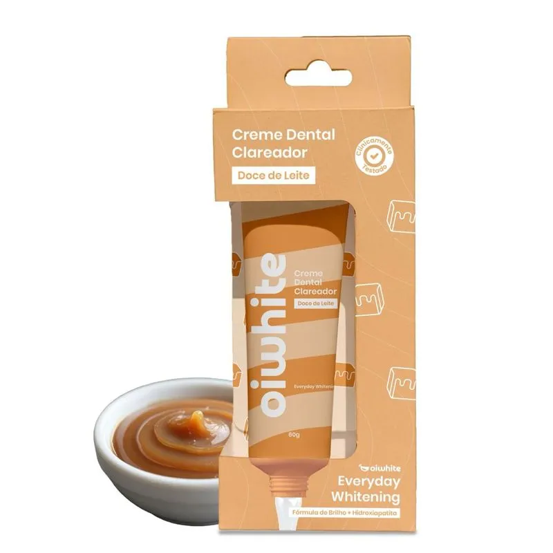 Creme Dental Oiwhite Clareador Doce De Leite 60g