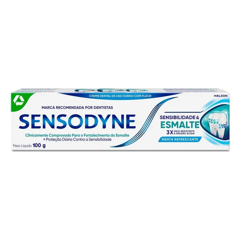 Creme Dental Sensodyne Sensibilidade e Esmalte Sabor Menta Refrescante 100g