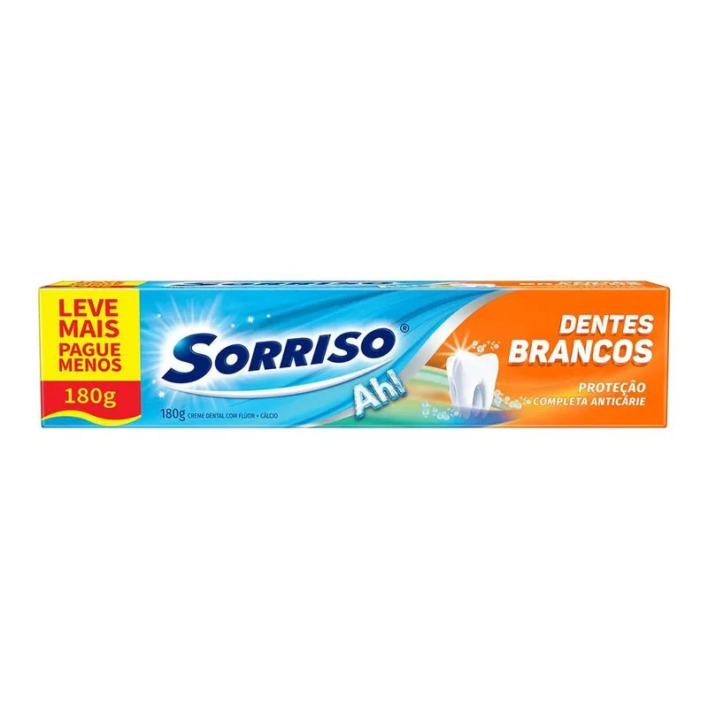 Creme Dental Sorriso Dentes Brancos - embalagem de 180g