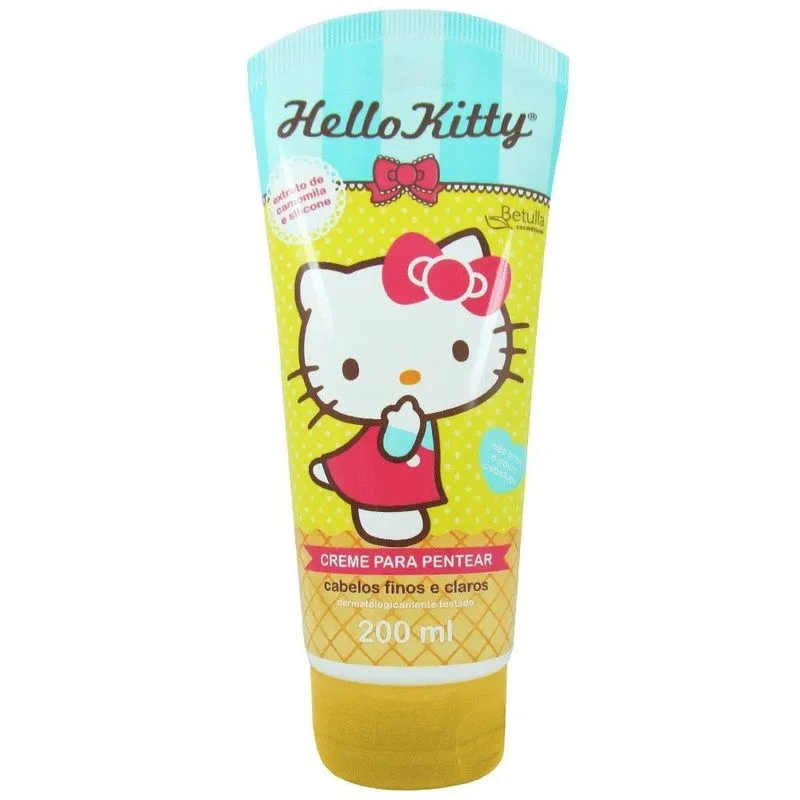 Creme para Pentear Hello Kitty 200ml - Cabelos Finos e Claros